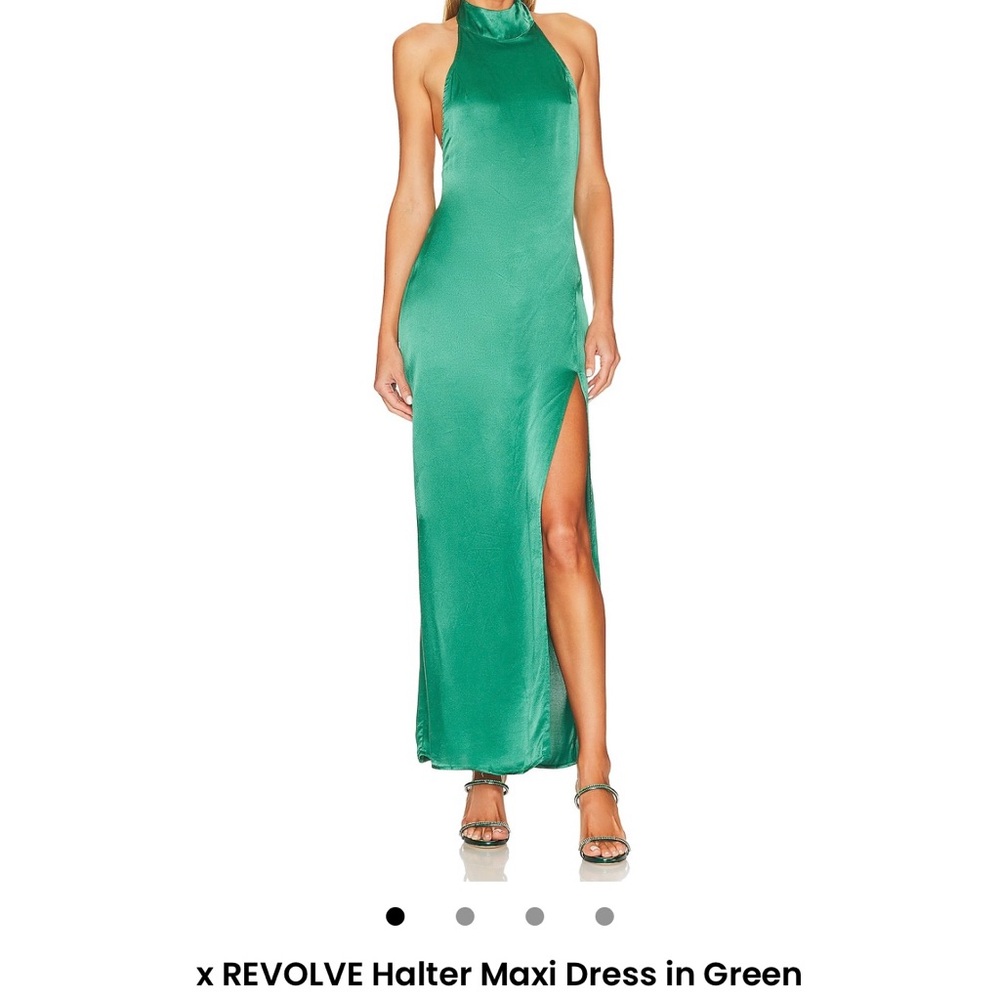 Revolve Halter Maxi Dress in Green